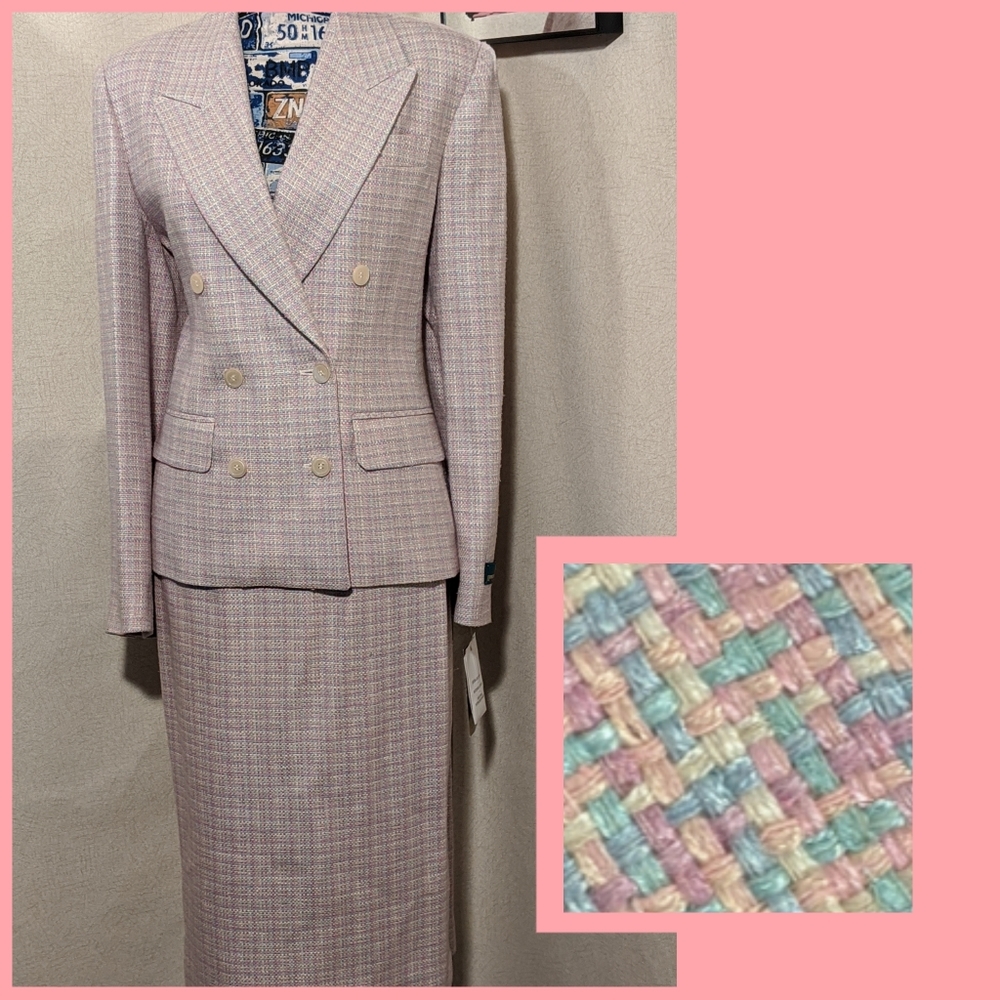 HAWKSLEY & WIGHT TAILORED 2PC TWEED SKIRT NWT
